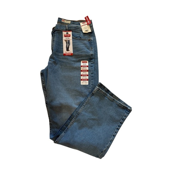Wrangles Five Star Men's Jeans - Dark Stonewash Size‎ 38x32 Stretch Denim - Picture 1 of 5